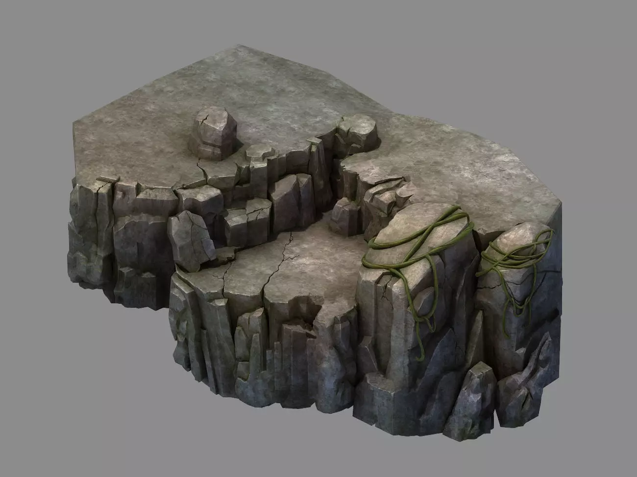 Stone Fallen Land - Shore 01 3D model_0