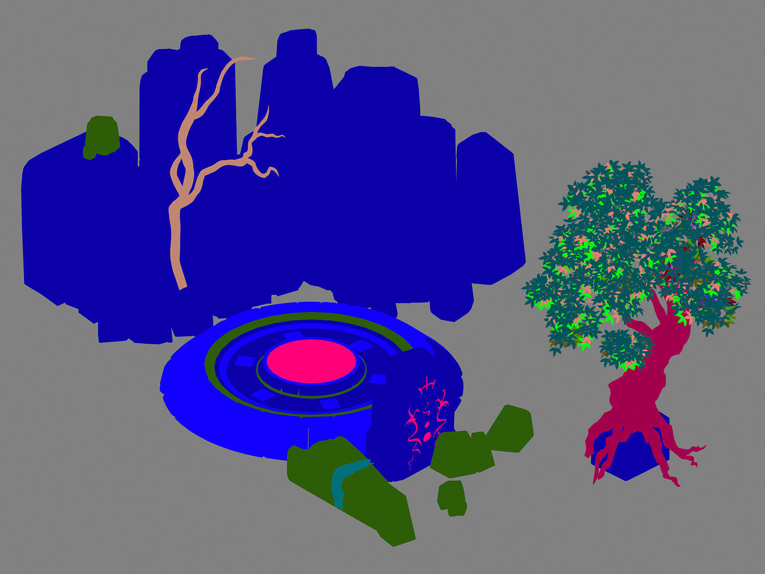 Stone Fallen Land - Sealing Station 01 3D model_2