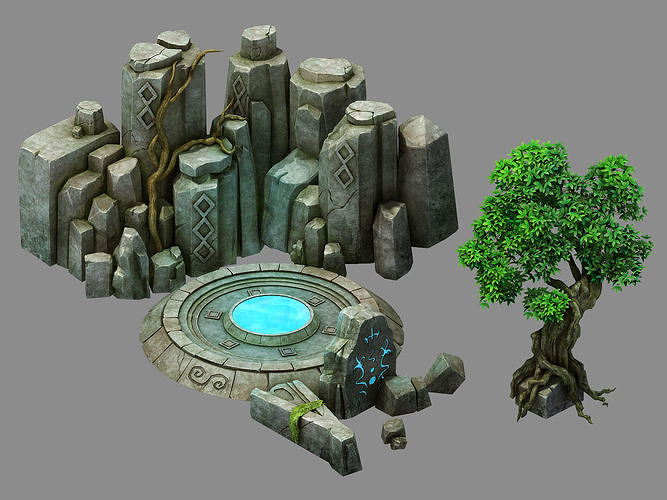 Stone Fallen Land - Sealing Station 01 3D model