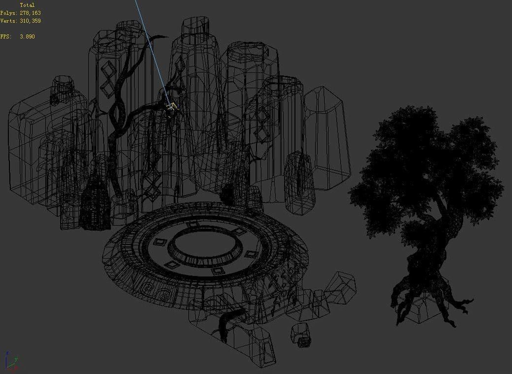 Stone Fallen Land - Sealing Station 01 3D model_5