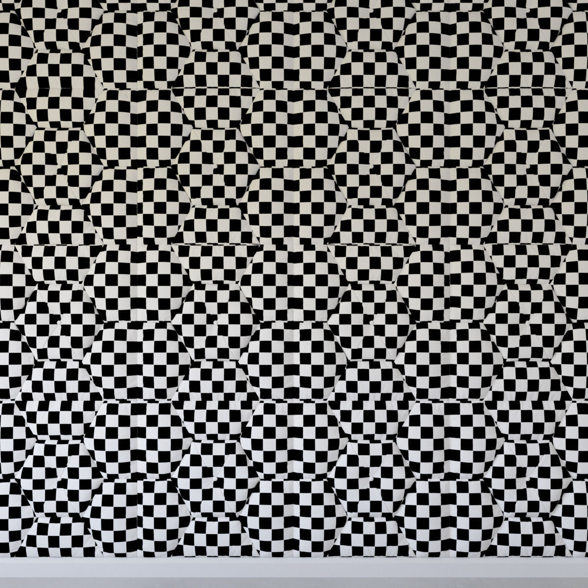 Decorative wall pattern panel 3D model_3