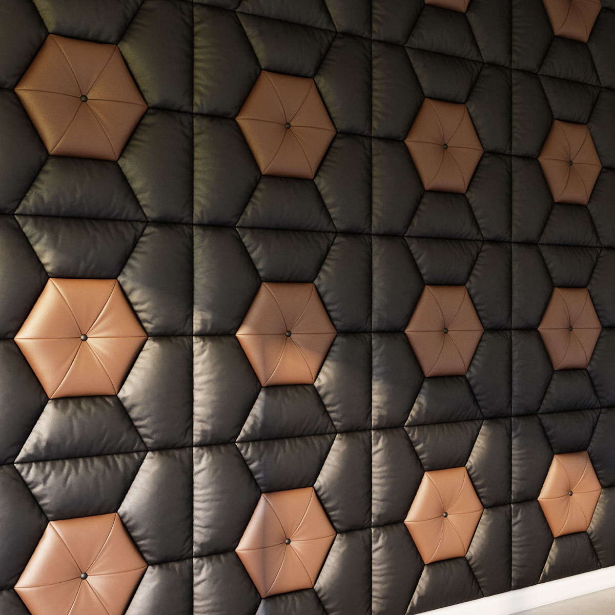 Decorative wall pattern panel 3D model_2
