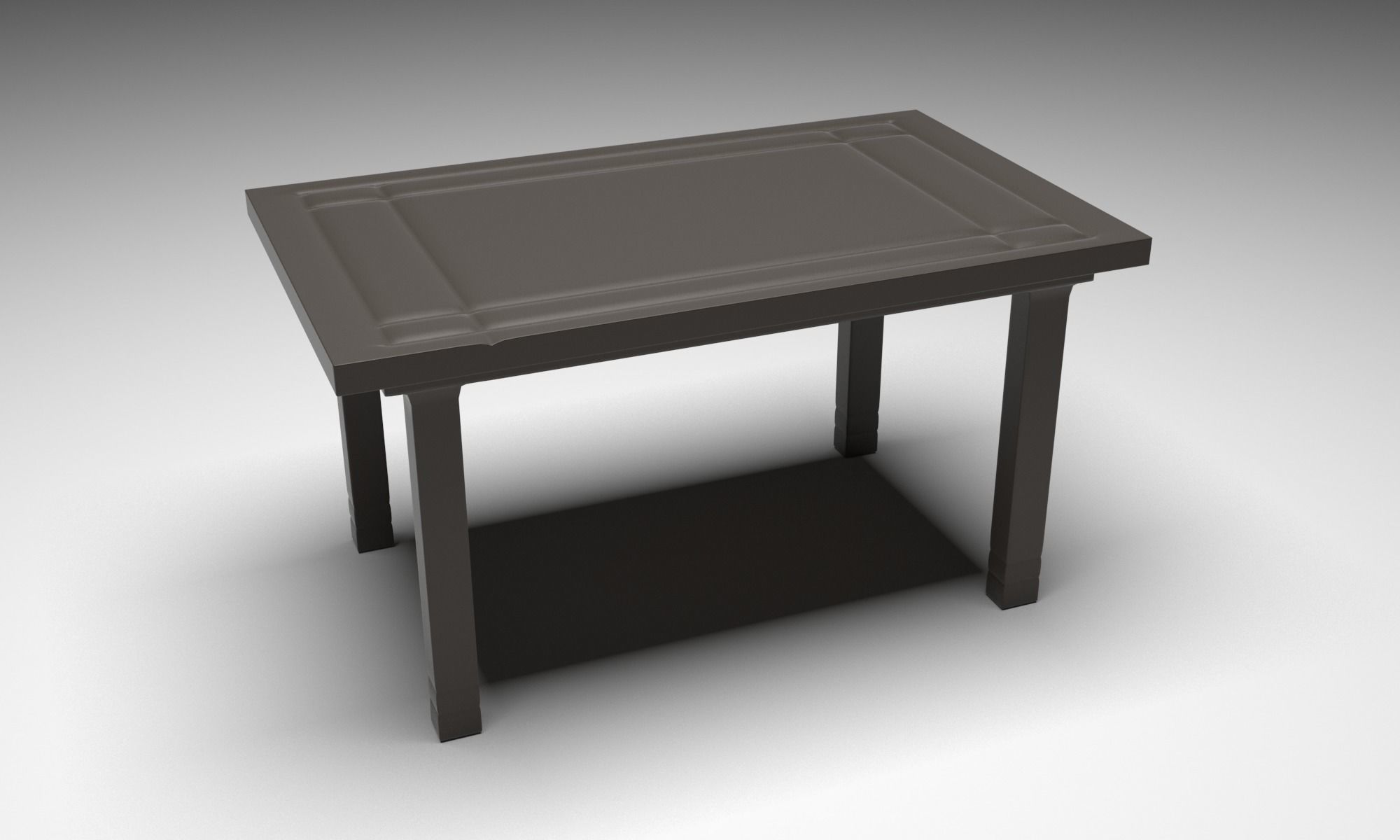 Dinning Table Set 3D model_3