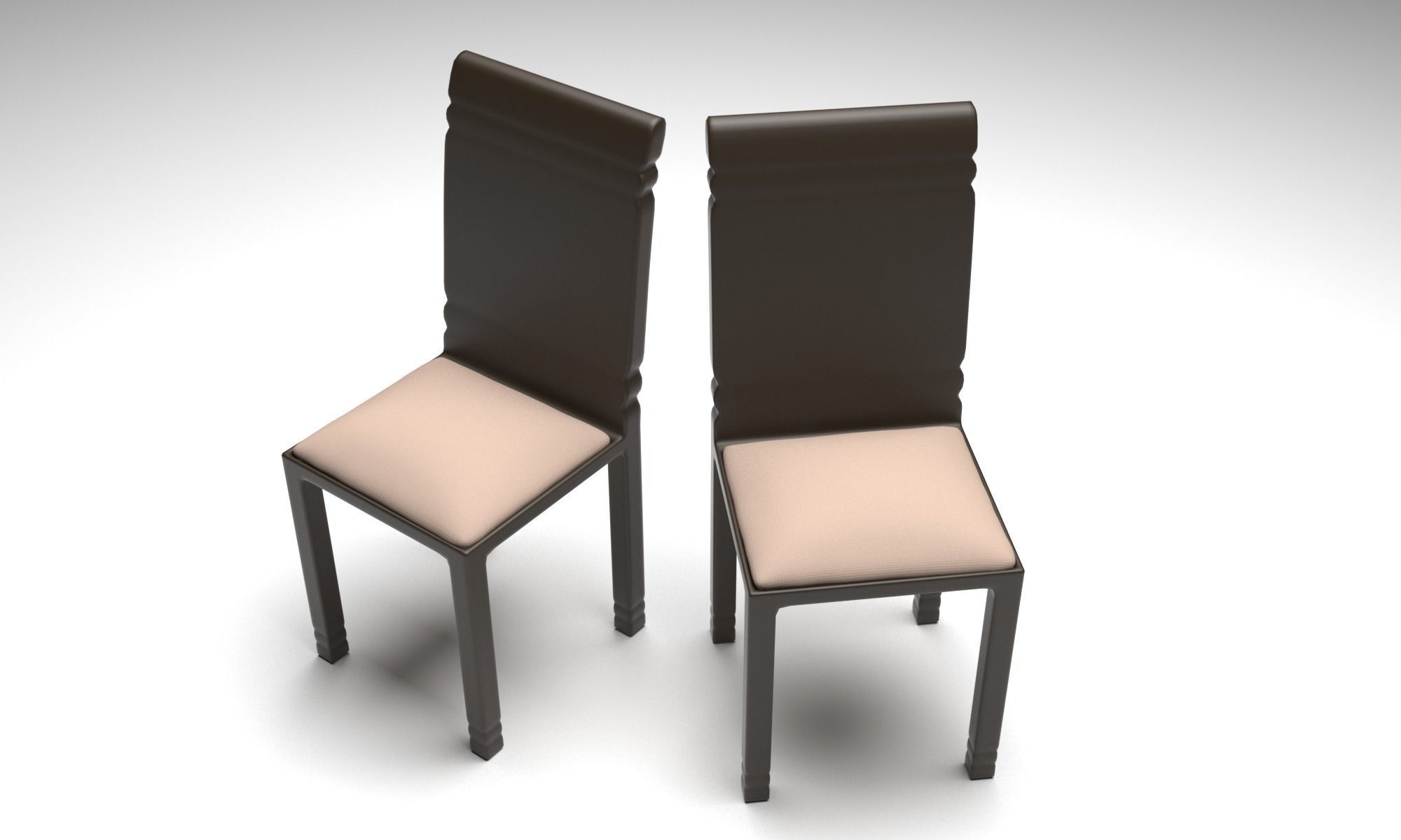 Dinning Table Set 3D model_4