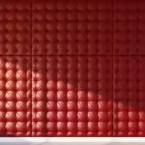Decorative red wall panel