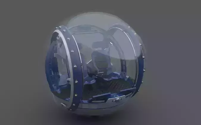 Gyrosphere interior of hovercraft