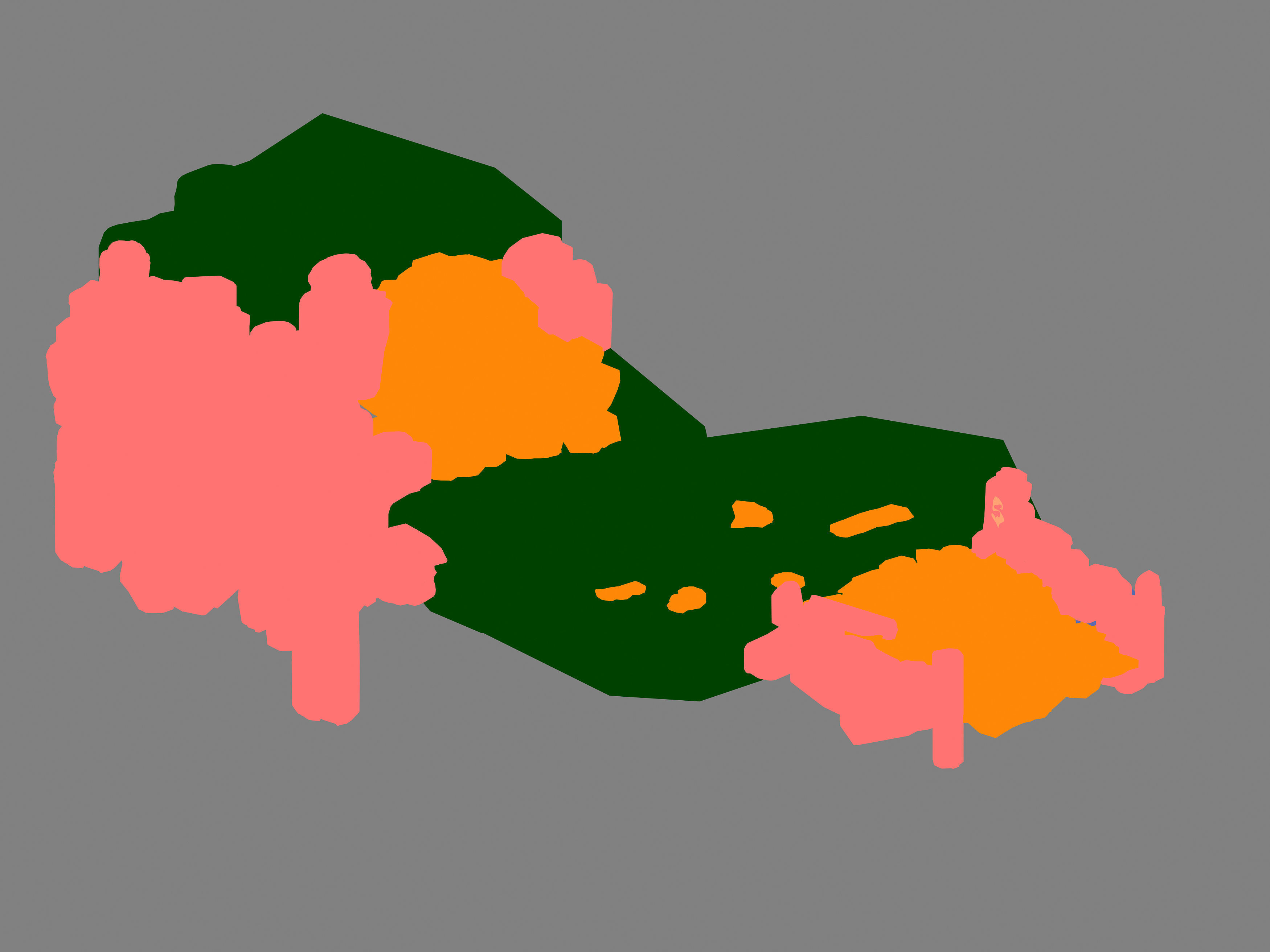 Stone Fallen Land - Stone Road Aisle 01 3D model_2