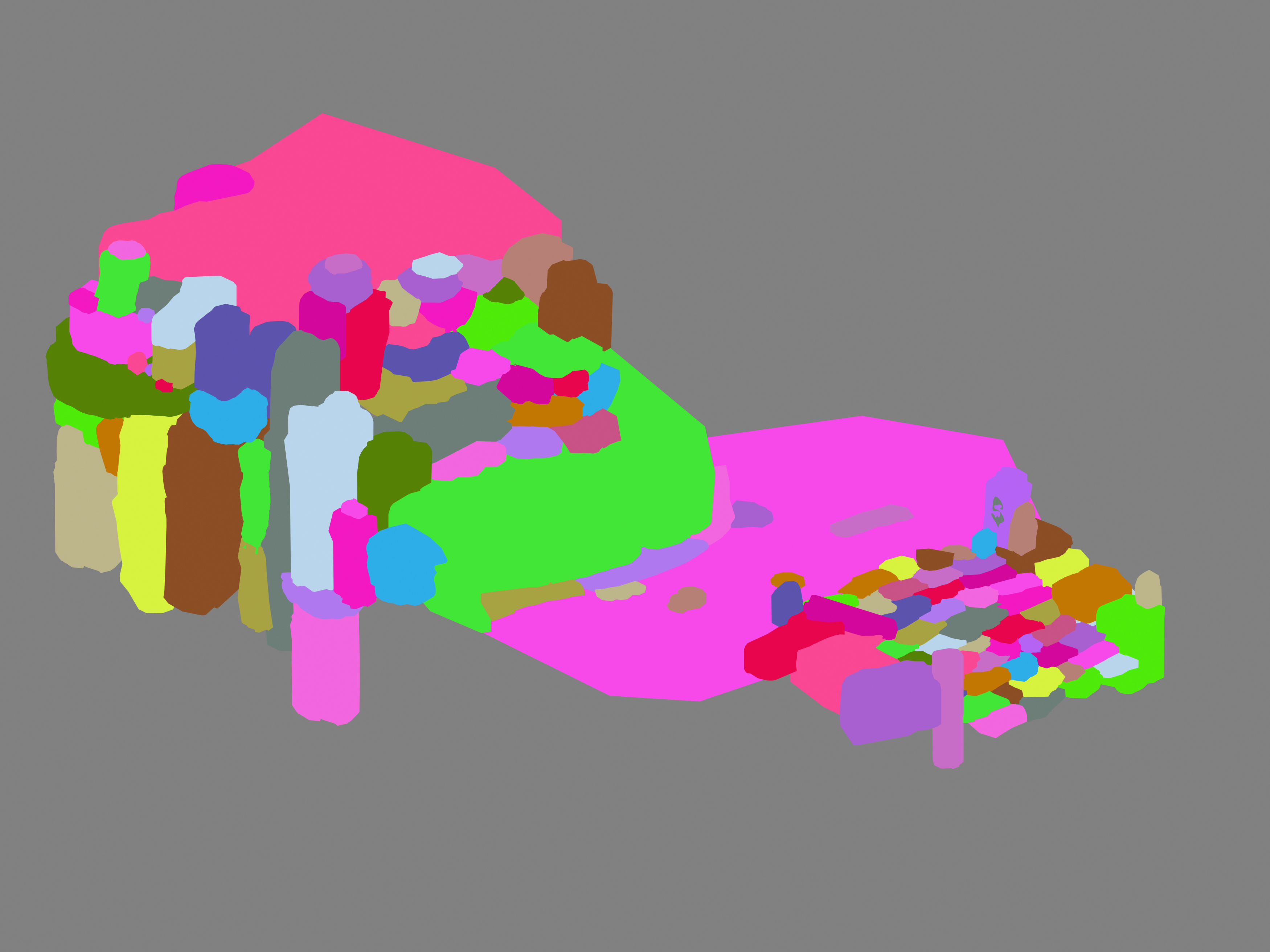 Stone Fallen Land - Stone Road Aisle 01 3D model_3