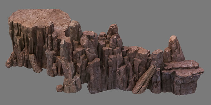 Stone Fallen Land - Octopus Cliff 03 3D model