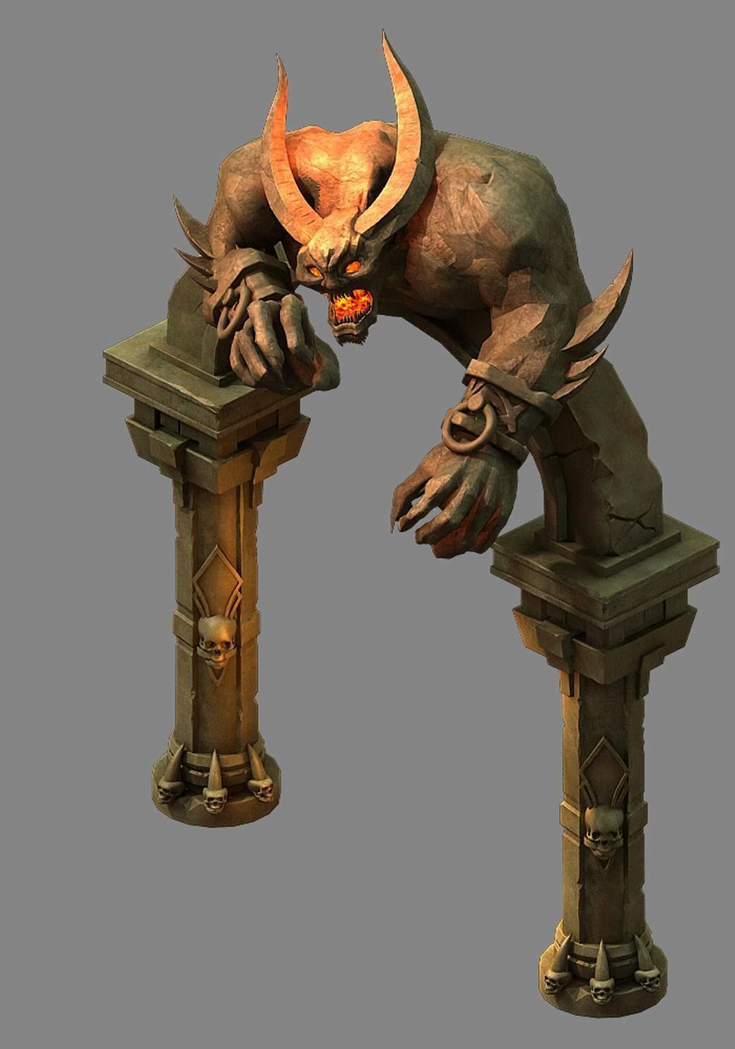 Stone Funeral Place - Sculpture 3D model_2