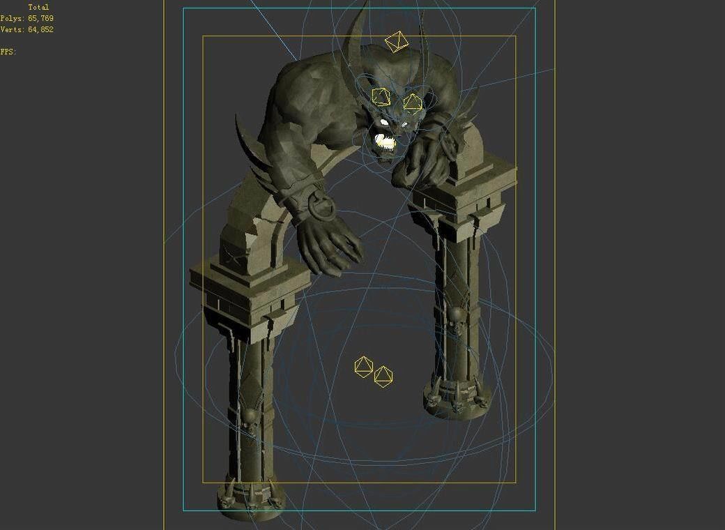 Stone Funeral Place - Sculpture 3D model_3