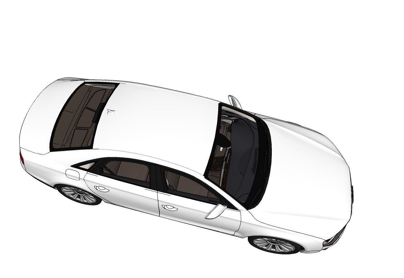 Audi A8 D4 car for games Low-poly 3D model_3