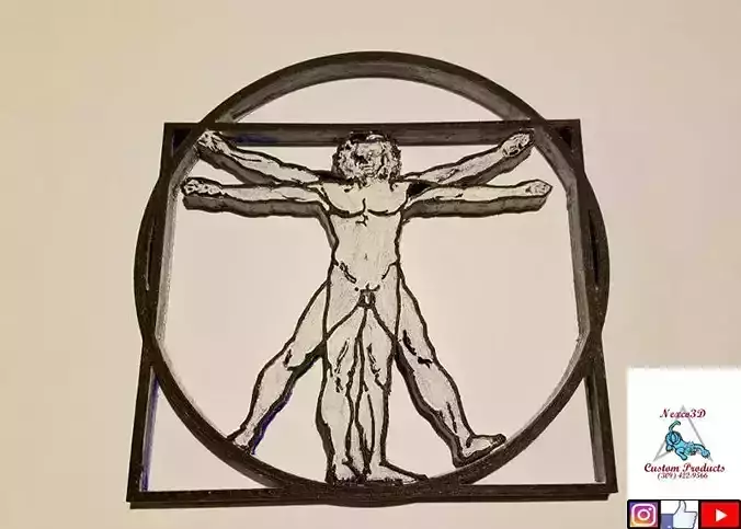 Vitruvian Man 3D print model