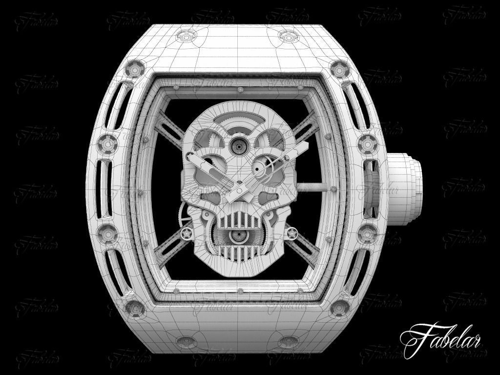 Tourbillon Skull RM052 3D model_7