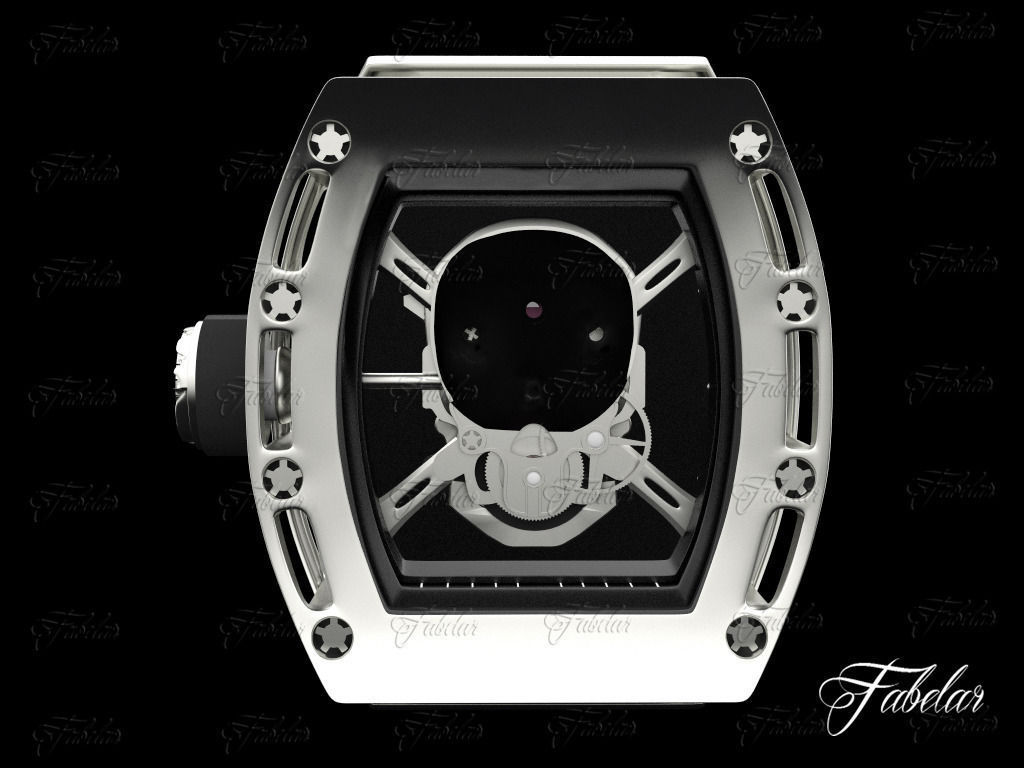 Tourbillon Skull RM052 3D model_4