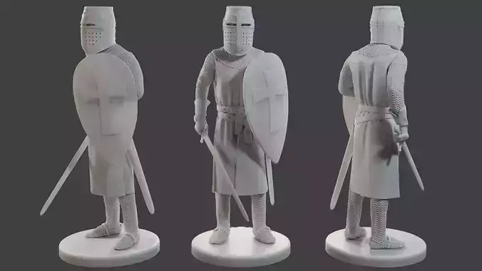 Knight Templar Stand2 T1 3D print model