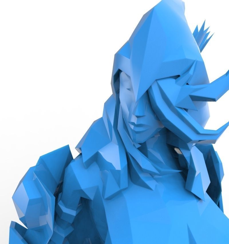 Armoerd archer woman 3D print model_4
