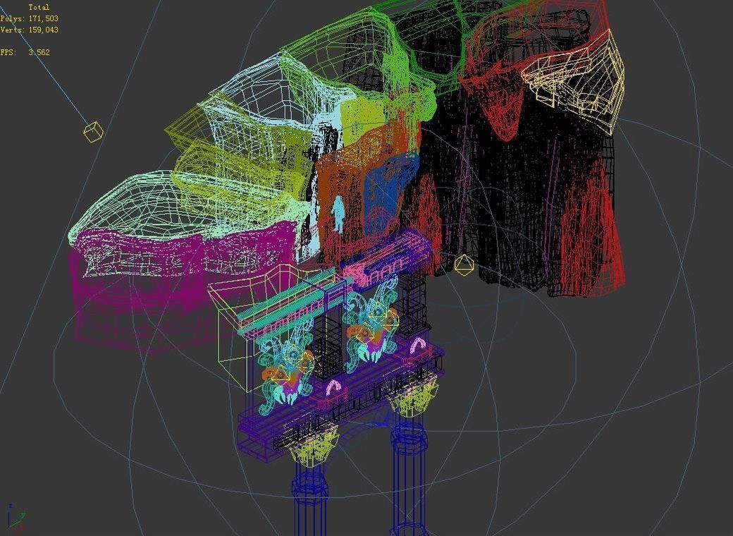 Stone Funeral Place - Cliff 01 3D model_9
