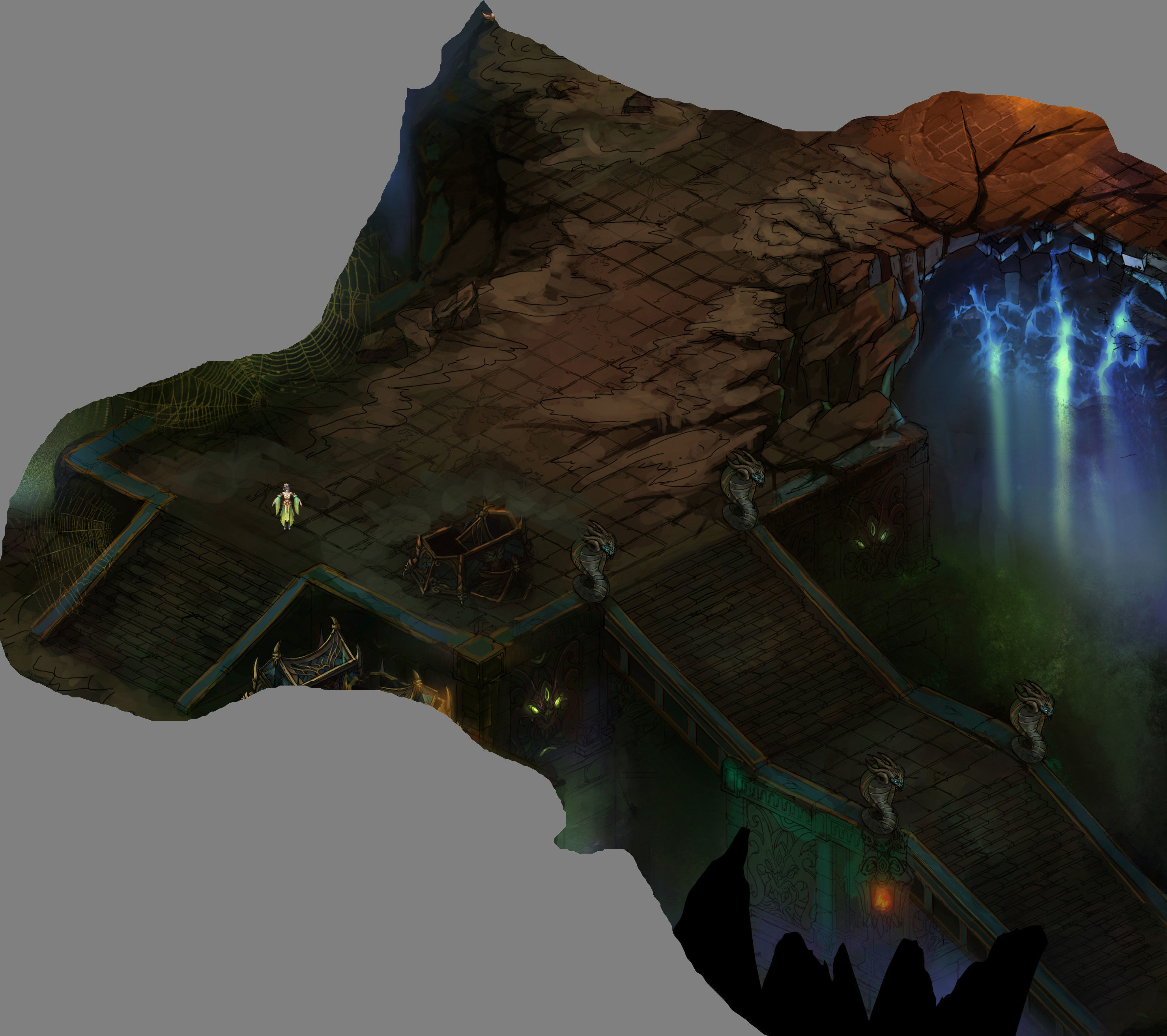 Stone Funeral Place - Cliff 01 3D model_7