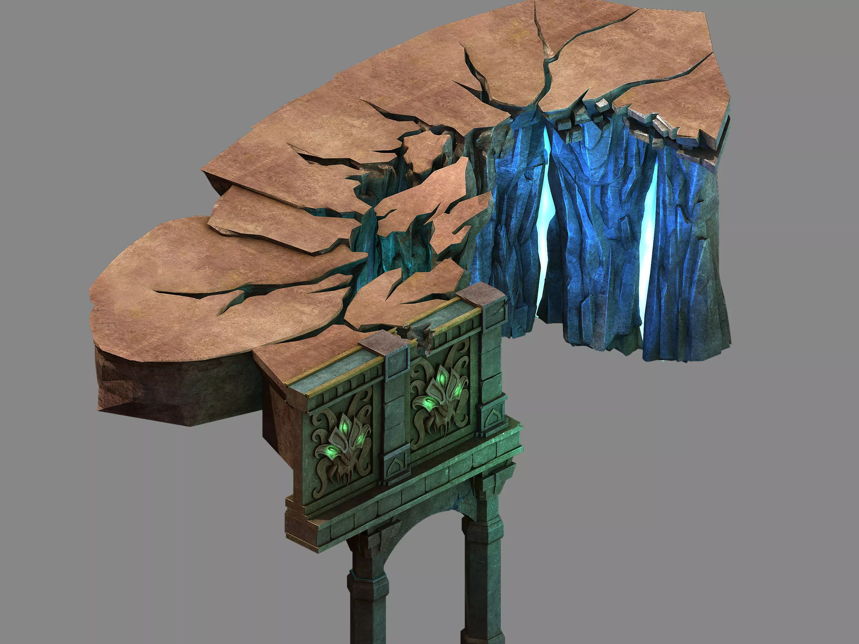 Stone Funeral Place - Cliff 01 3D model_0