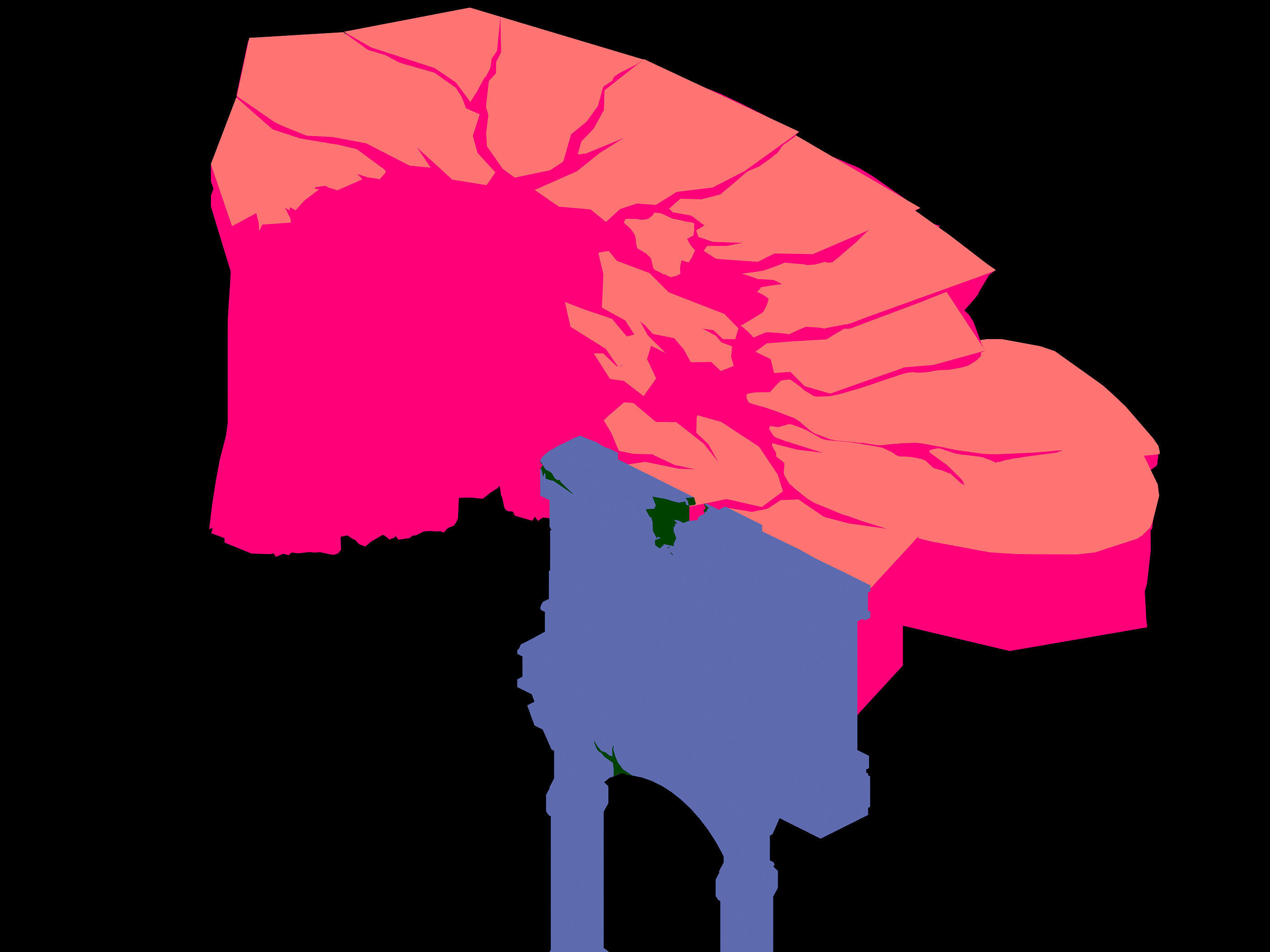 Stone Funeral Place - Cliff 01 3D model_6