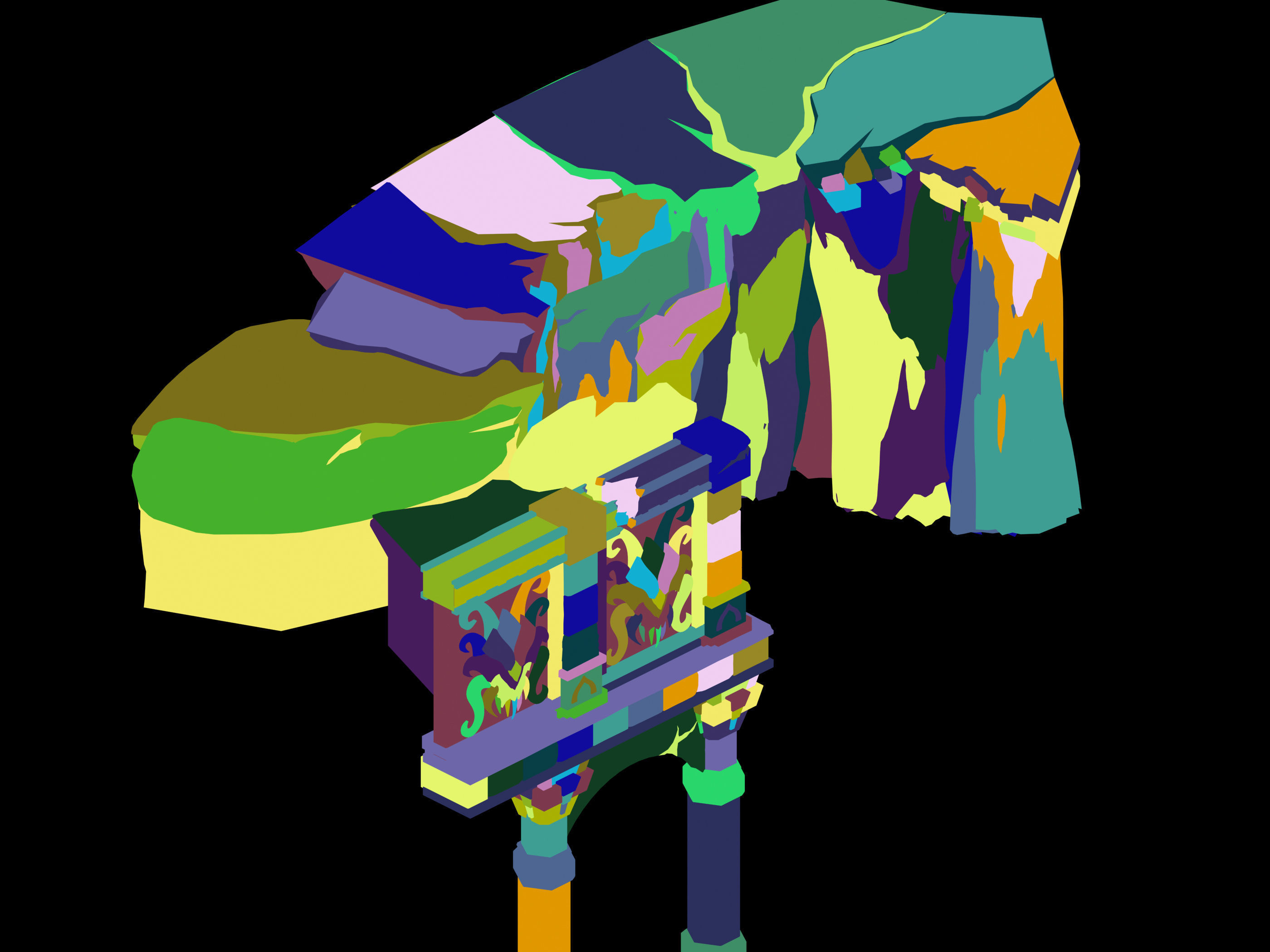 Stone Funeral Place - Cliff 01 3D model_2