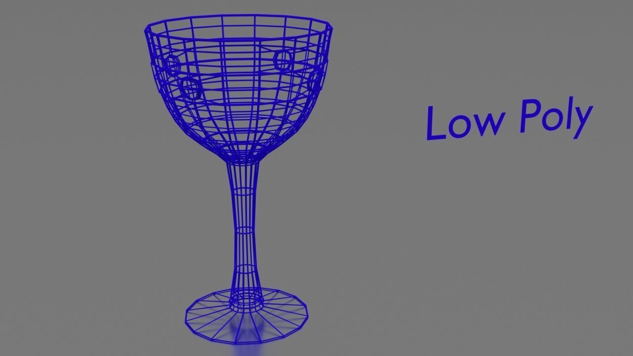 Copper Goblet Low-High Poly 3D model Low-poly 3D model_9