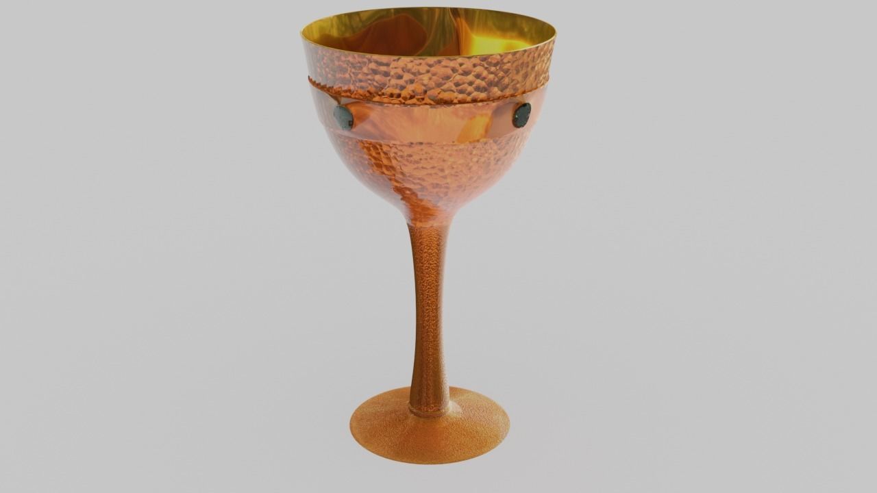 Copper Goblet Low-High Poly 3D model Low-poly 3D model_4