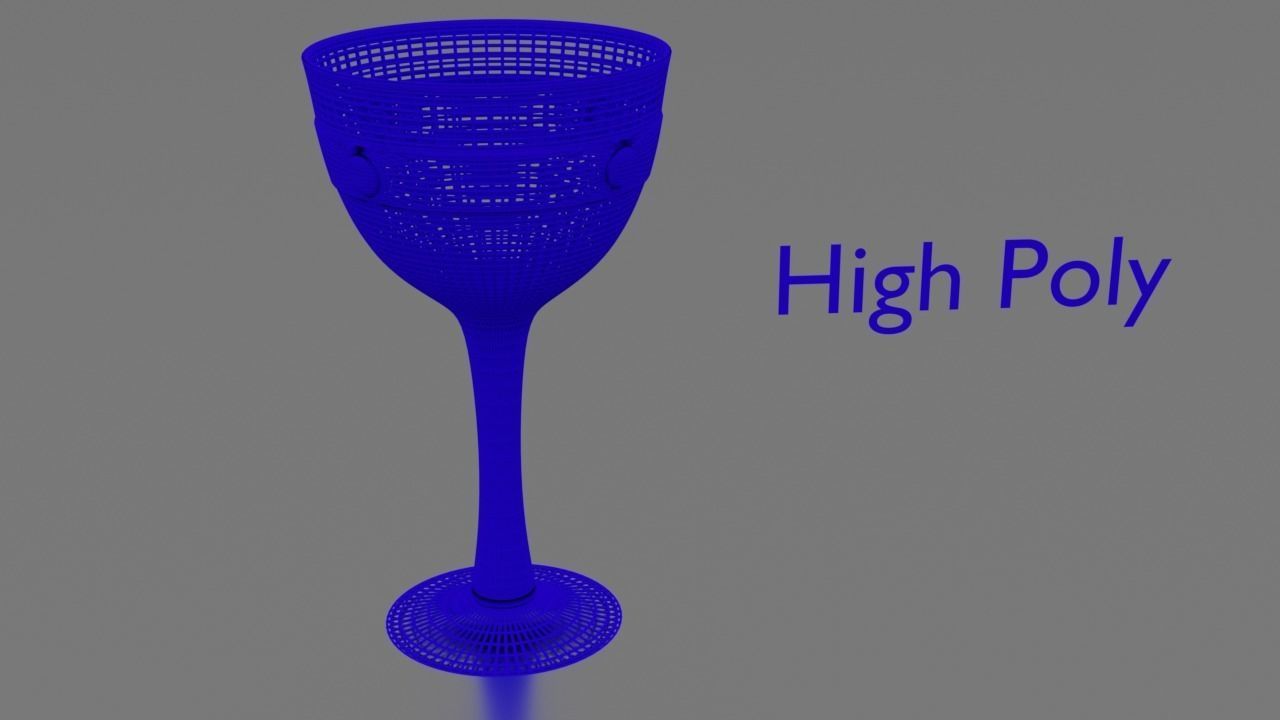 Copper Goblet Low-High Poly 3D model Low-poly 3D model_10