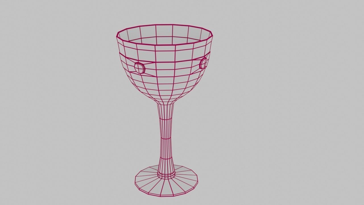 Copper Goblet Low-High Poly 3D model Low-poly 3D model_13
