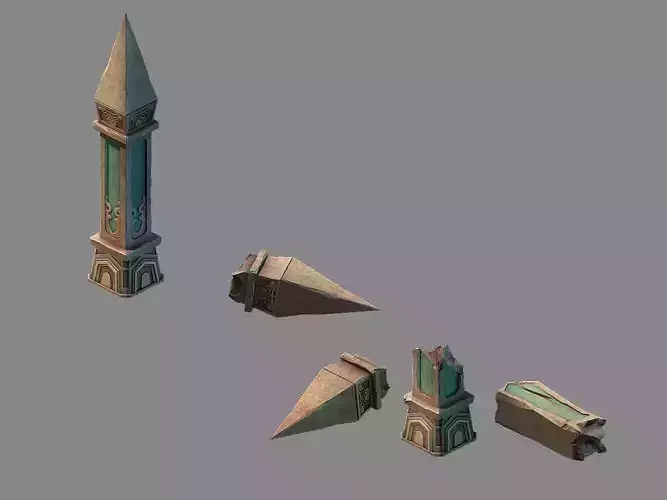 Stone tower with three spikes