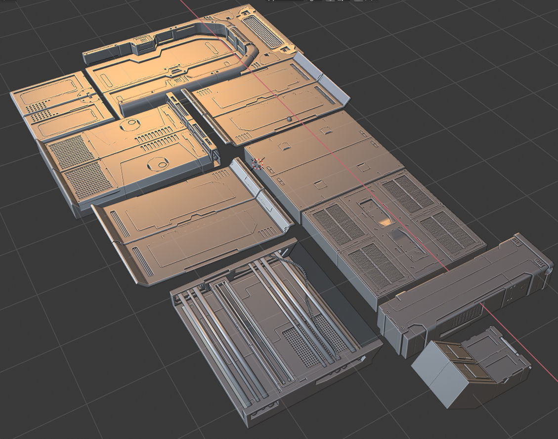  sci fi asets blender eevee pjct v6 3D model_9