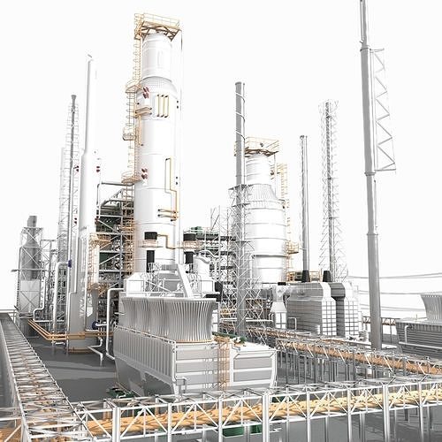 Petroleum Refinery 3D model
