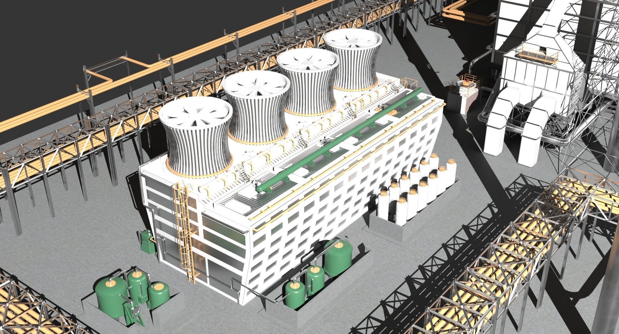 Petroleum Refinery 3D model_8