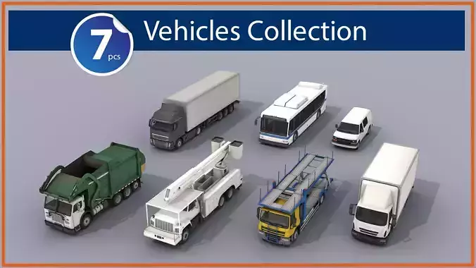 Cars and Trucks 3D Model Collection