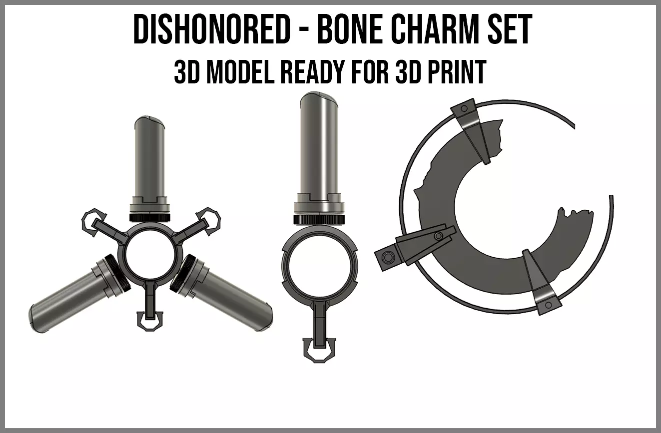 Bone Charms Set - Dishonored 3D print model_0