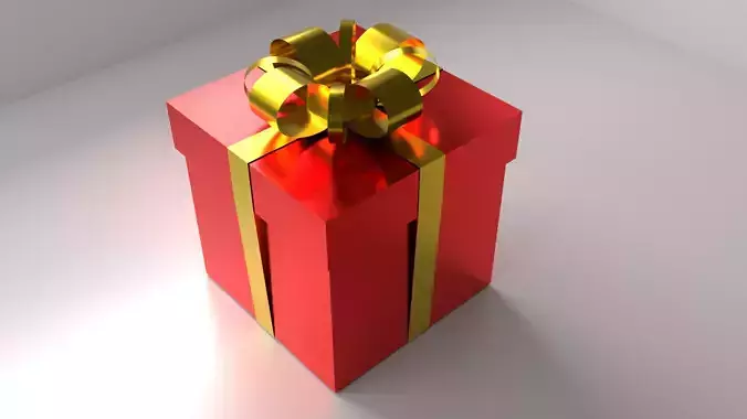 Red Present 2 with Ribbon