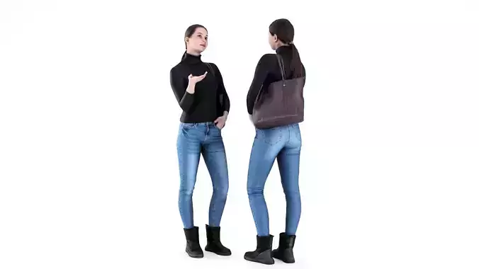 Woman casual style with a bag 82