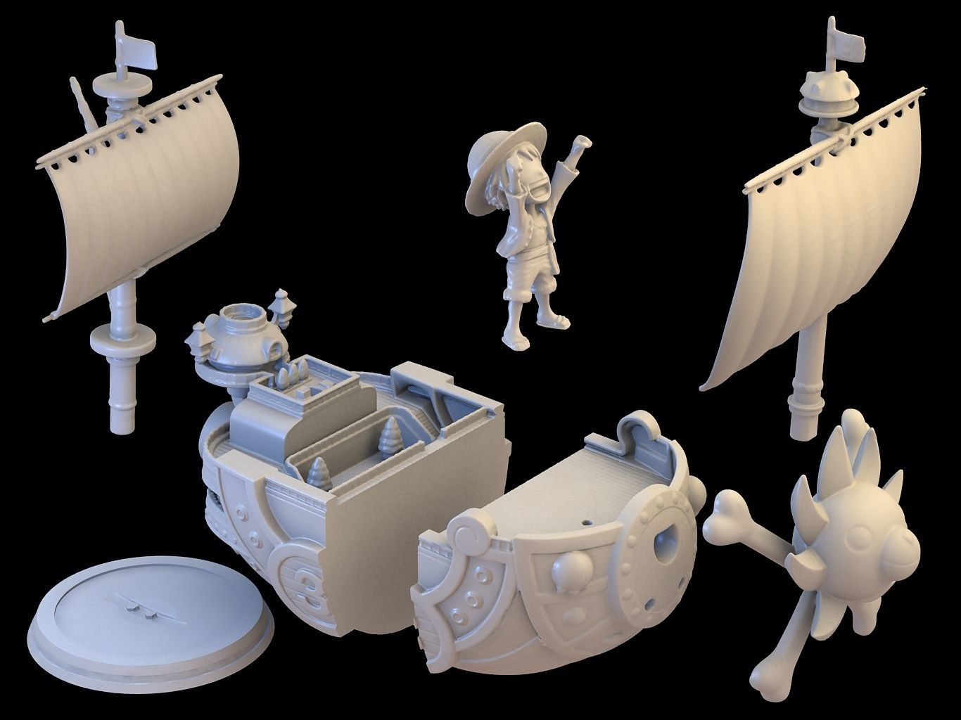 Thousand Sunny 3D model_4