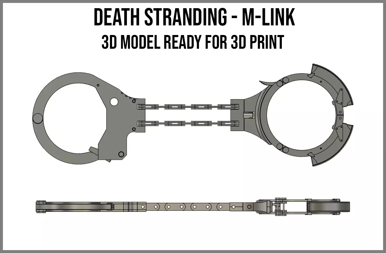 Cufflinks - Death Stranding Handcuffs 3D print model_0