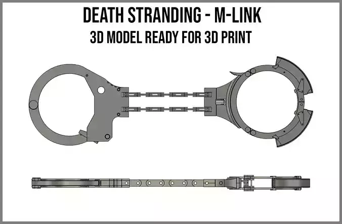 Cufflinks - Death Stranding Handcuffs 3D print model