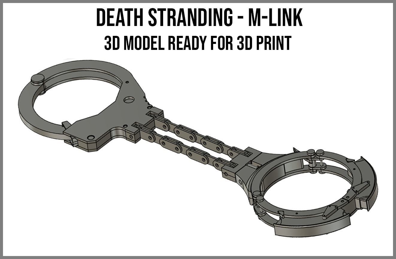 Cufflinks - Death Stranding Handcuffs 3D print model_2