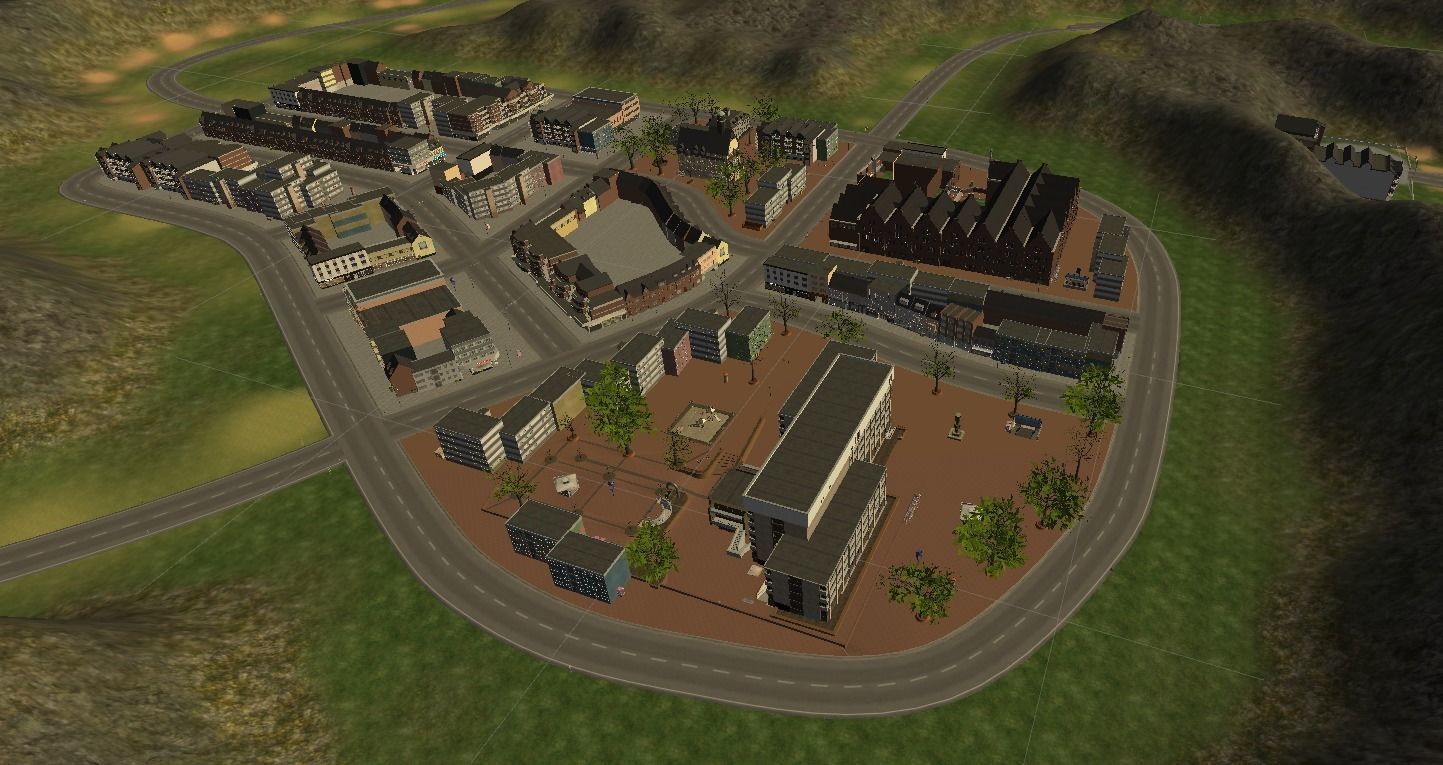 Urban Landscape - City Low-poly 3D model_6