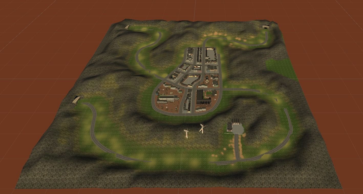 Urban Landscape - City Low-poly 3D model_5