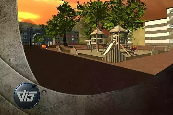 Urban Landscape - City Low-poly 3D model