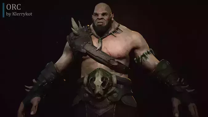 Orc Berserk Tarkoman Low-poly 3D model