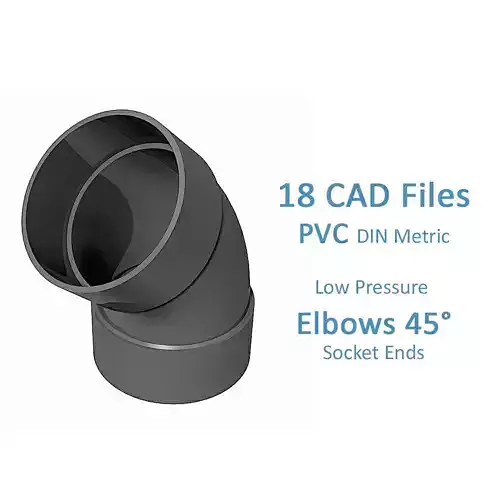 PVC Low Pressure Elbows 45 Degrees - Socket Ends