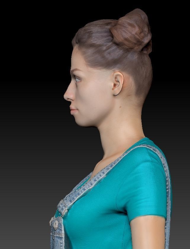Female casual style 83 Low-poly 3D model_3