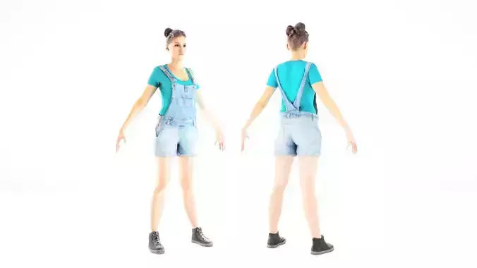 Female casual style 83 Low-poly 3D model Female casual style 83 Low-poly 3D model