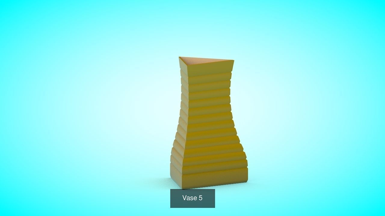 Flower Vases 3D Model Collection_23